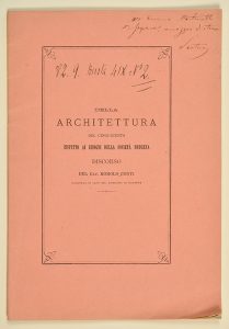 1876 Discorso dell'architettura del cinquecento