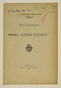 1900 Cenni biografici su Alfredo Baccarini